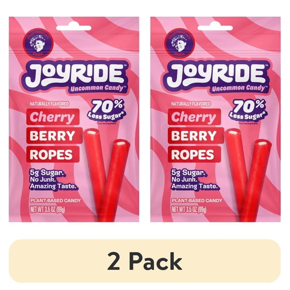 (2 pack) Joyride Cherry Berry Ropes 3.5 oz