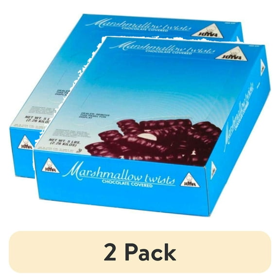 (2 pack) (Price/Each)Joyva Chocolate Covered Vanilla Marshmallow Twists 5lb, 646120