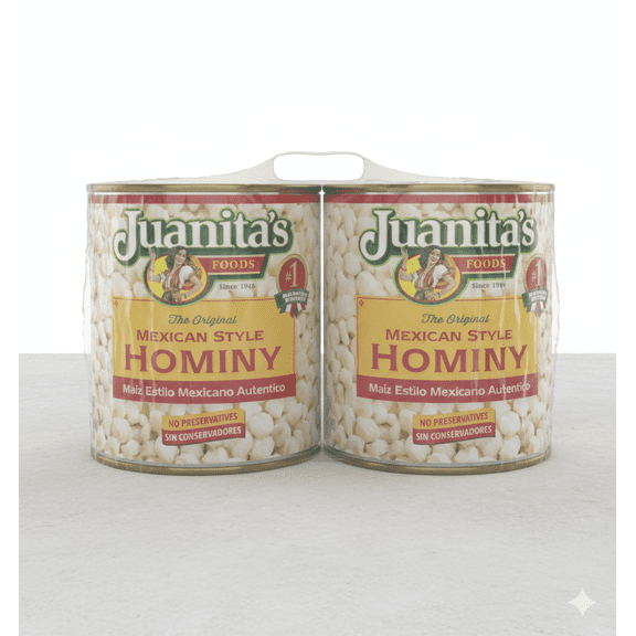 (2 pack) Juanitas Foods Mexican Style Hominy, 25 oz, Can