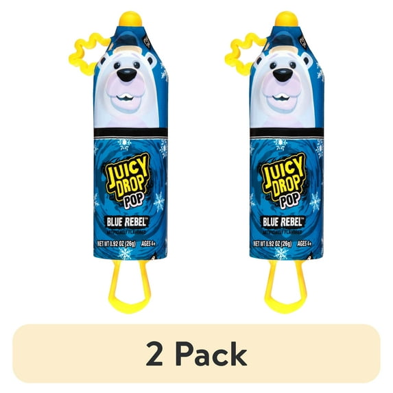 (2 pack) Juicy Drop Pop, Holiday Lollipop, Assorted Fruity Flavors, Sucker Candy, .92 oz