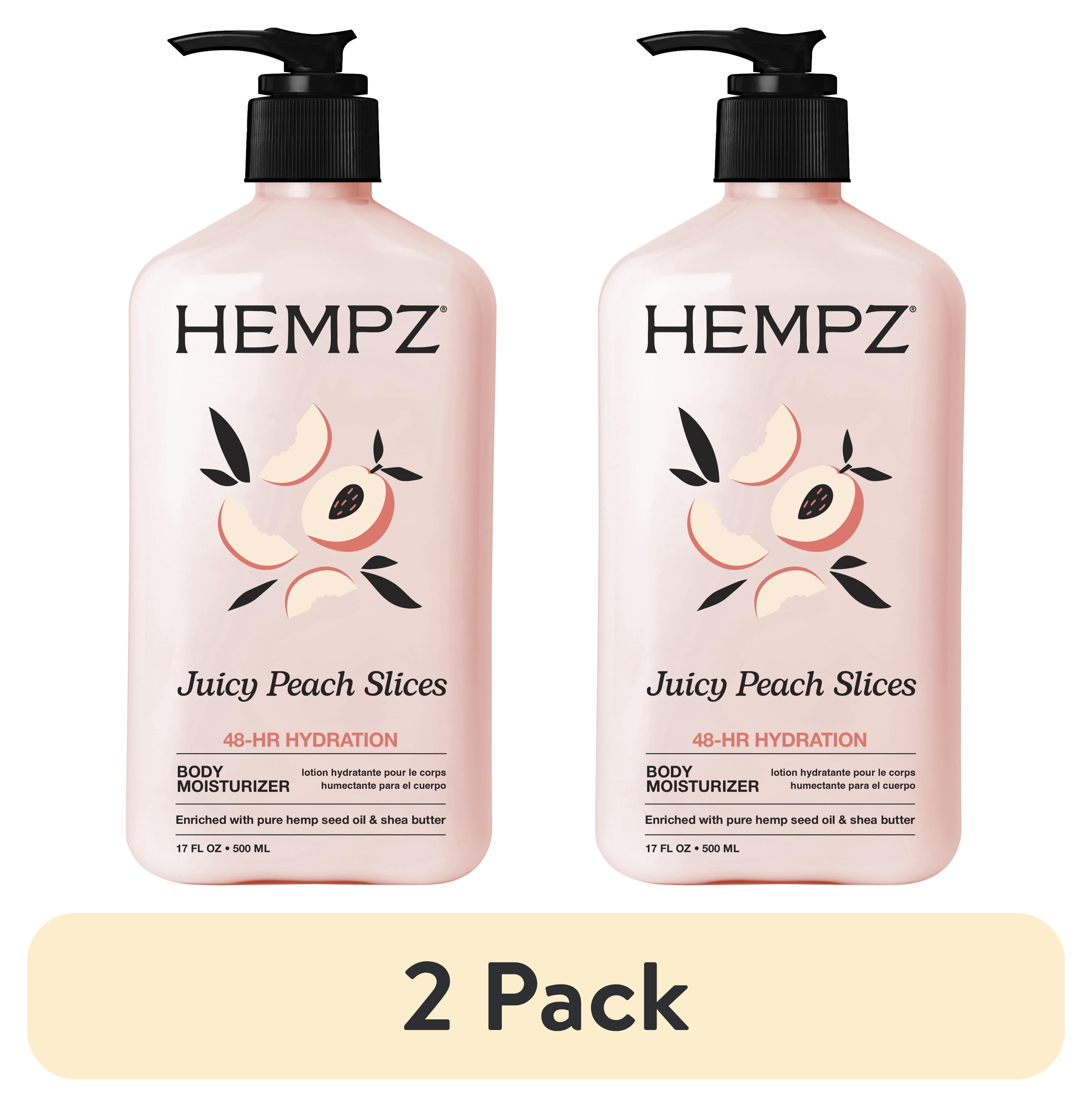 (2 pack) Hempz Juicy Peach Slices Moisturizing Body Lotion, 17 fl.oz.