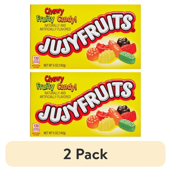 (2 pack) Jujyfruits Chewy Fruit Flavored Candies, 5 oz Theater Box