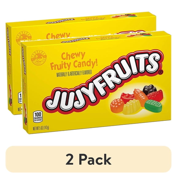 (2 pack) Jujyfruits Chewy Fruity Candies (Pack of 4) 5 oz