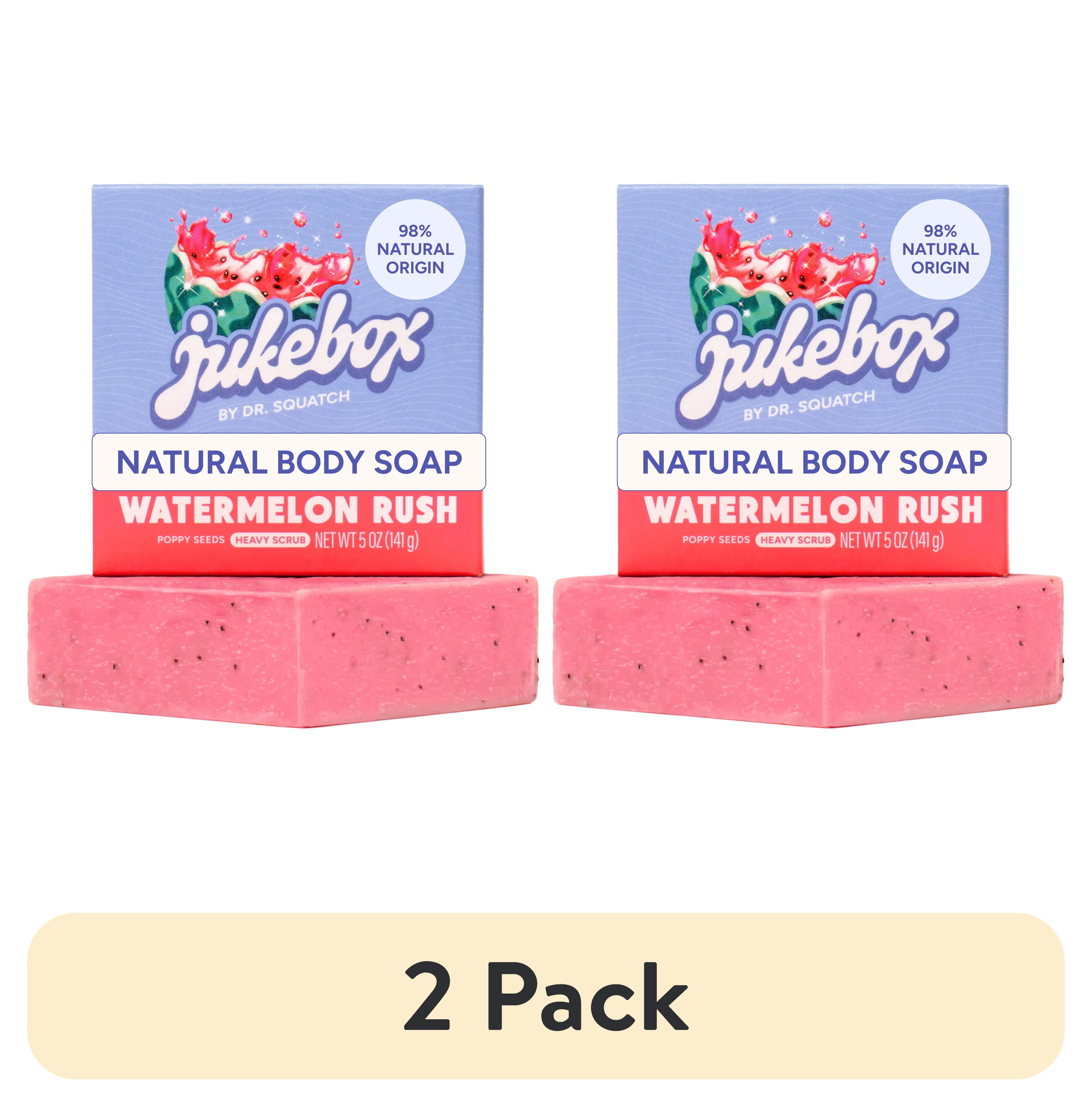 (2 pack) Jukebox Womens Bar Soap, Natural Bar Soap for Women, Watermelon Rush, 5 Oz