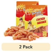 (2 pack) Jungle Calling Chicken Sausage Dog Treats Chicken Jerky Training Treats, Slow Roasted Snacks for Medium and Large Dogs Chewy Treats