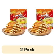 (2 pack) Jungle Calling Dog Treats,  Chicken Wrapped Biscuits Dog Treats for All Dogs, Rawhide Free Soft Chewy Treats,10.6oz