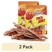 (2 pack) Jungle Calling Natural Dog Treats, Duck Jerky Slow Roasted Snacks for Medium Large Dogs Chewy Treats