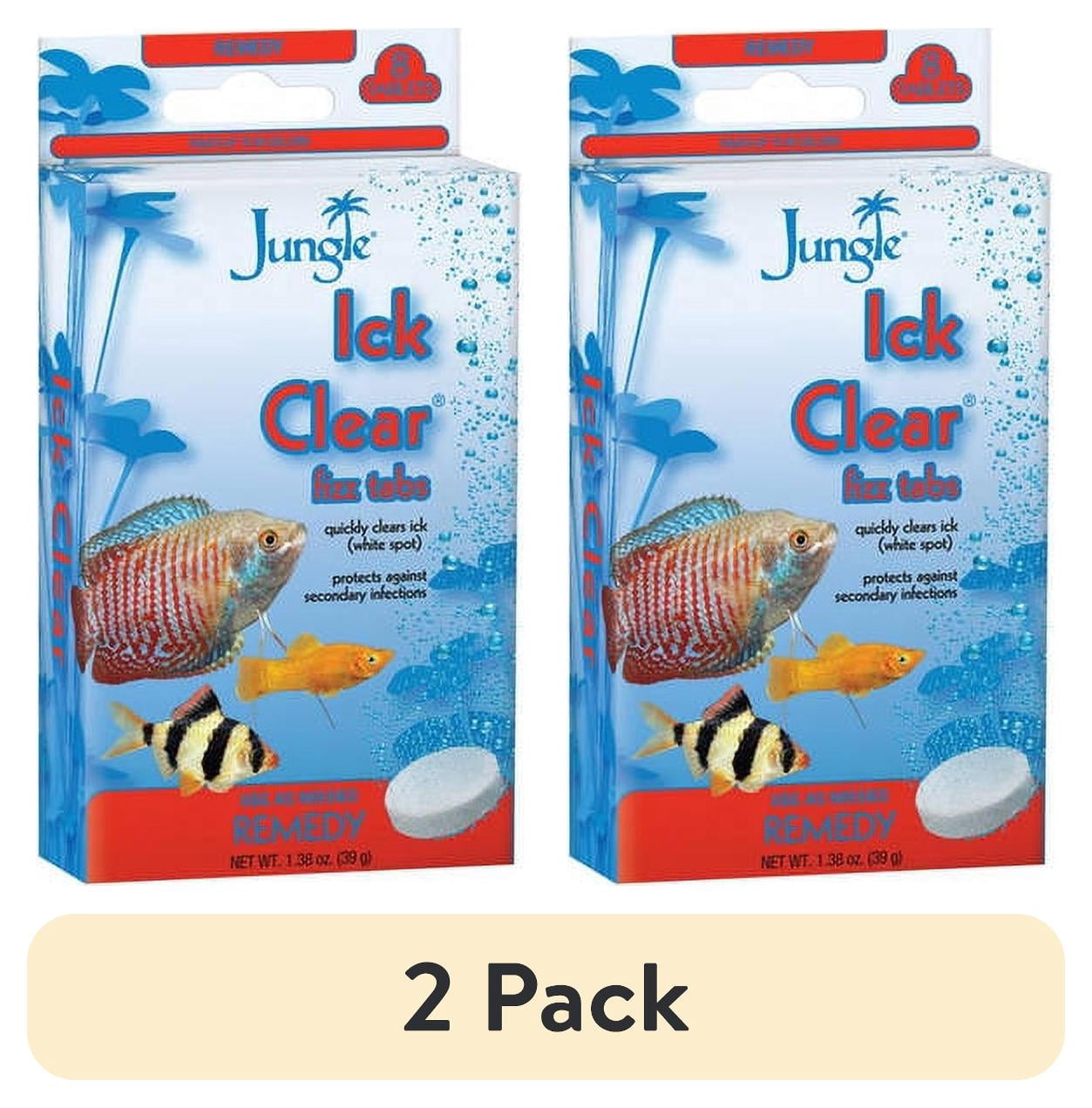 (2 pack) Jungle Ick Clear Fizz Tablets for Cleaner Aquariums, 8 Ct