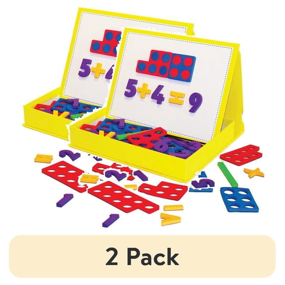 (2 pack) Junior Learning Rainbow Numbers Magnetic Numbers and Built-in Magnetic Board