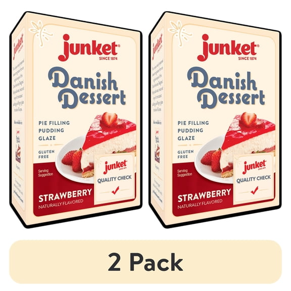 (2 pack) Junket Danish Dessert Strawberry, 4.75 Ounce