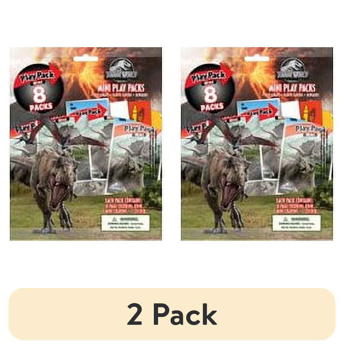(2 pack) Jurassic World 8 Count Mini Play Pack with Small Coloring Book and Crayons, Paper Party Favors