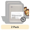 Rectanglets Snacks (2 pack) Just Cook Ceramic Glass 5.9-Cup Rectangle Food Storage ...