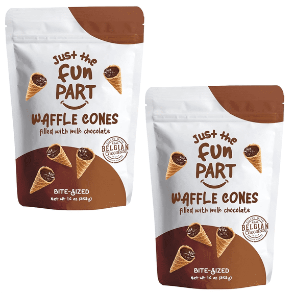 (2 pack) Just the Fun Part Waffle Cones 16 Oz.