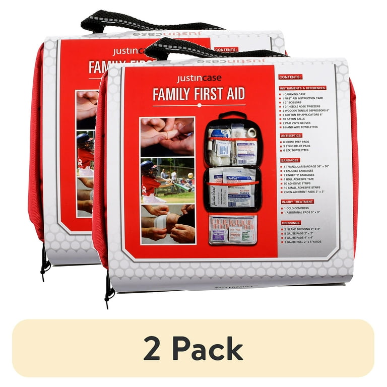 2 pack) Justin Case 131-Piece Family First Aid Kit - Walmart.com