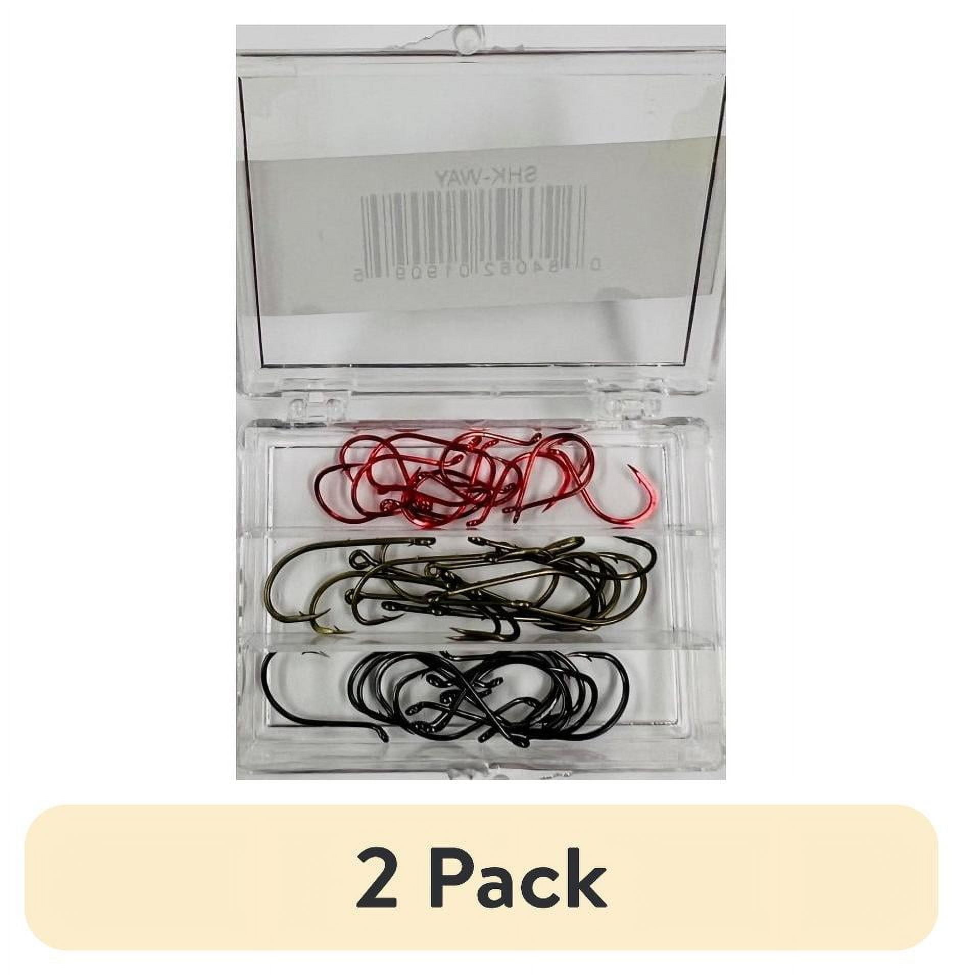 (2 pack) K&E Tackle Walleye Fishing Hook Assortment in Reusable Case - Multi-Piece