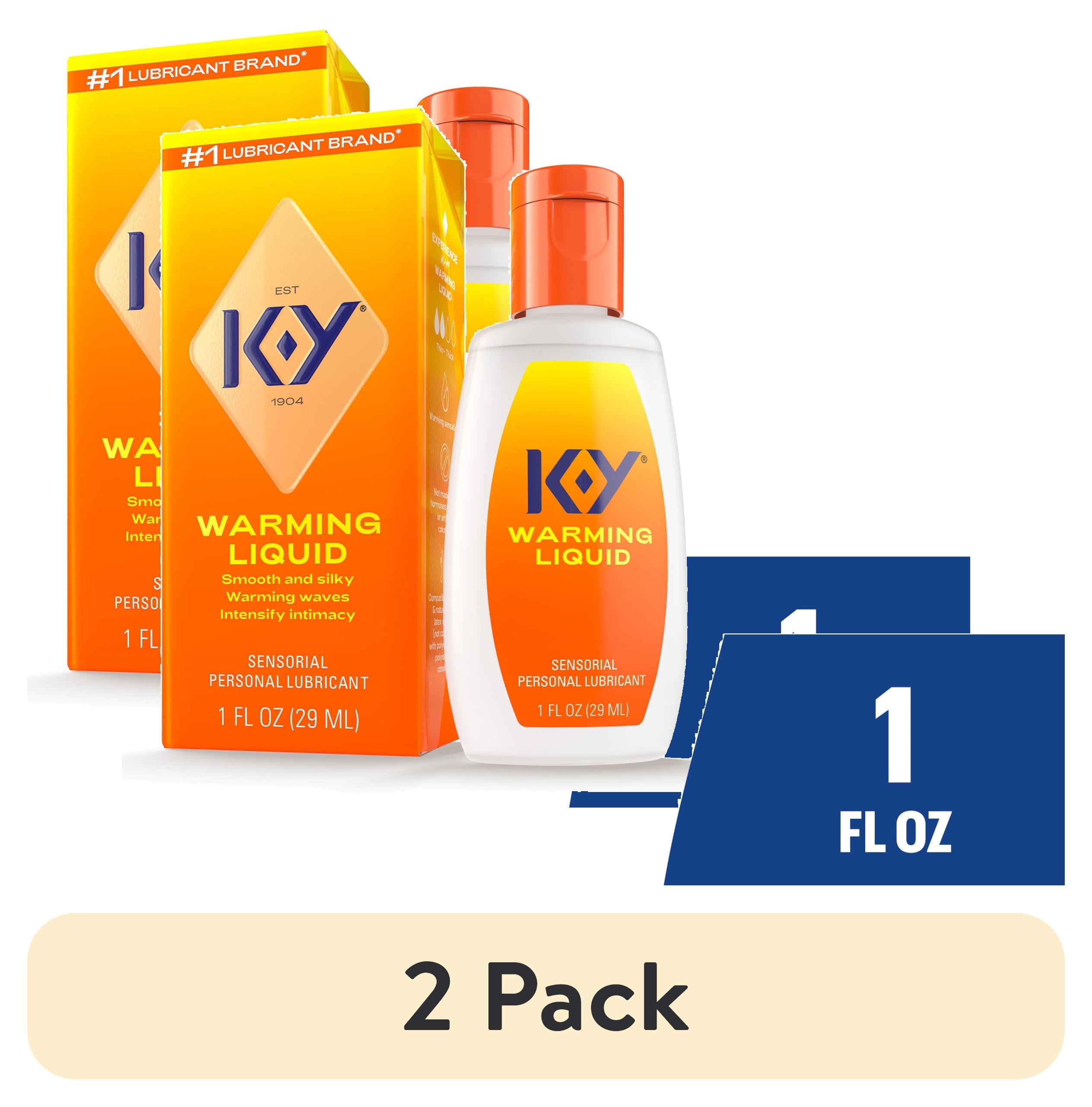 (2 pack) K-Y Warming  Lube,  Glycerin Based Sensorial Personal Lubricant For Couples and Sexual Wellness,1 fl oz