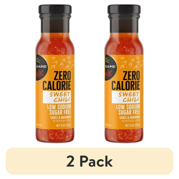 (2 pack) KA-ME Zero Calorie Sugar Free Low Sodium Sweet Chili Sauce and Marinade, 8oz