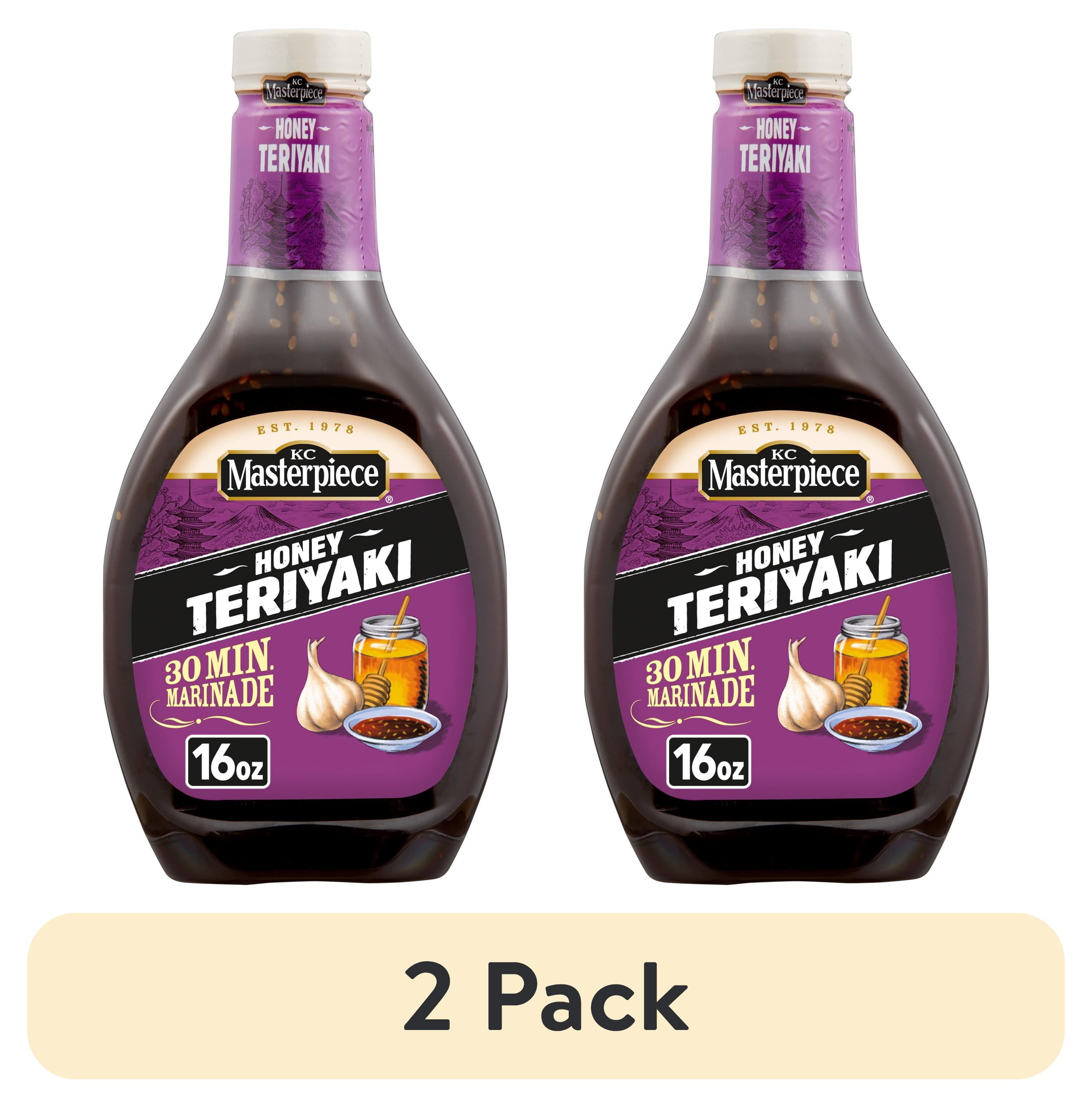 2 pack) KC Masterpiece Honey Teriyaki Marinade, 16 fl oz Bottle