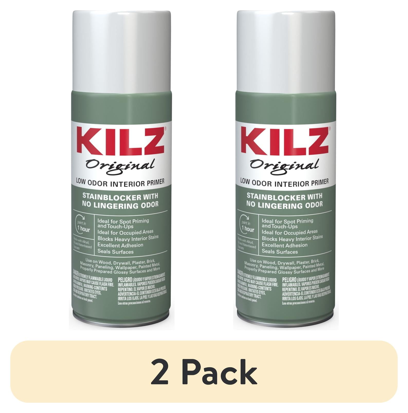 KILZ, Low Odor Oil-Base Spray Primer, 13 oz, Sealer and Stain