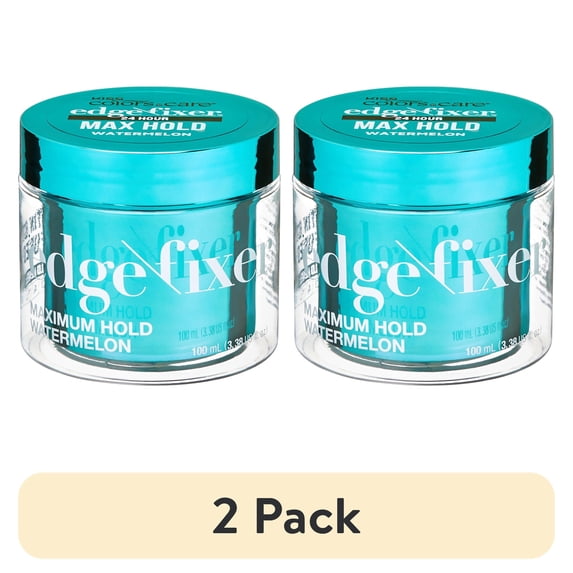 (2 pack) Kiss Colors & Care Maximum Hold Edge Fixer, 100 mL (3.38 US fl. oz.) - Watermelon
