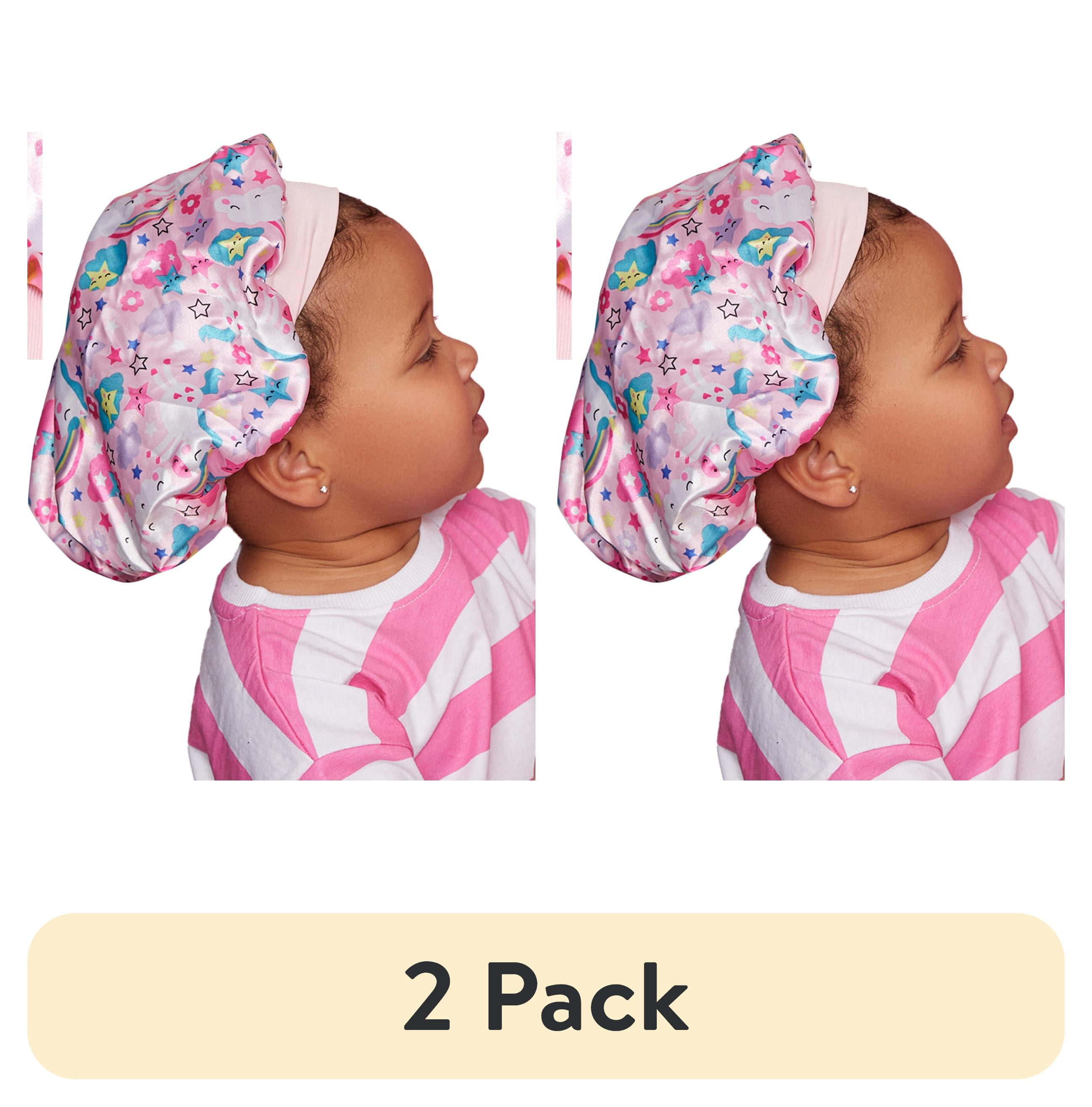 (2 pack) Kiss Colors & Care Toddler Silky Satin Bonnet, 12-36 Mos. – Pink Unicorn