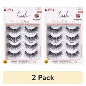 (2 pack) Kiss Lash Couture Naked Drama False Eyelashes Multipack, Style &lsquo;Ruffle&rsquo; - 4 Pairs