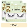 thumbnail image 1 of (2 pack) Kiss Lash Couture the Muses False Eyelashes, Strip Lashes, Legacy, Black, 12mm, 1 Pair, 1 of 16