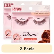 (2 pack) Kiss True Volume 100% Human Hair False Eyelashes, Style ‘Ritzy’ - 1 Pair Strip Lashes