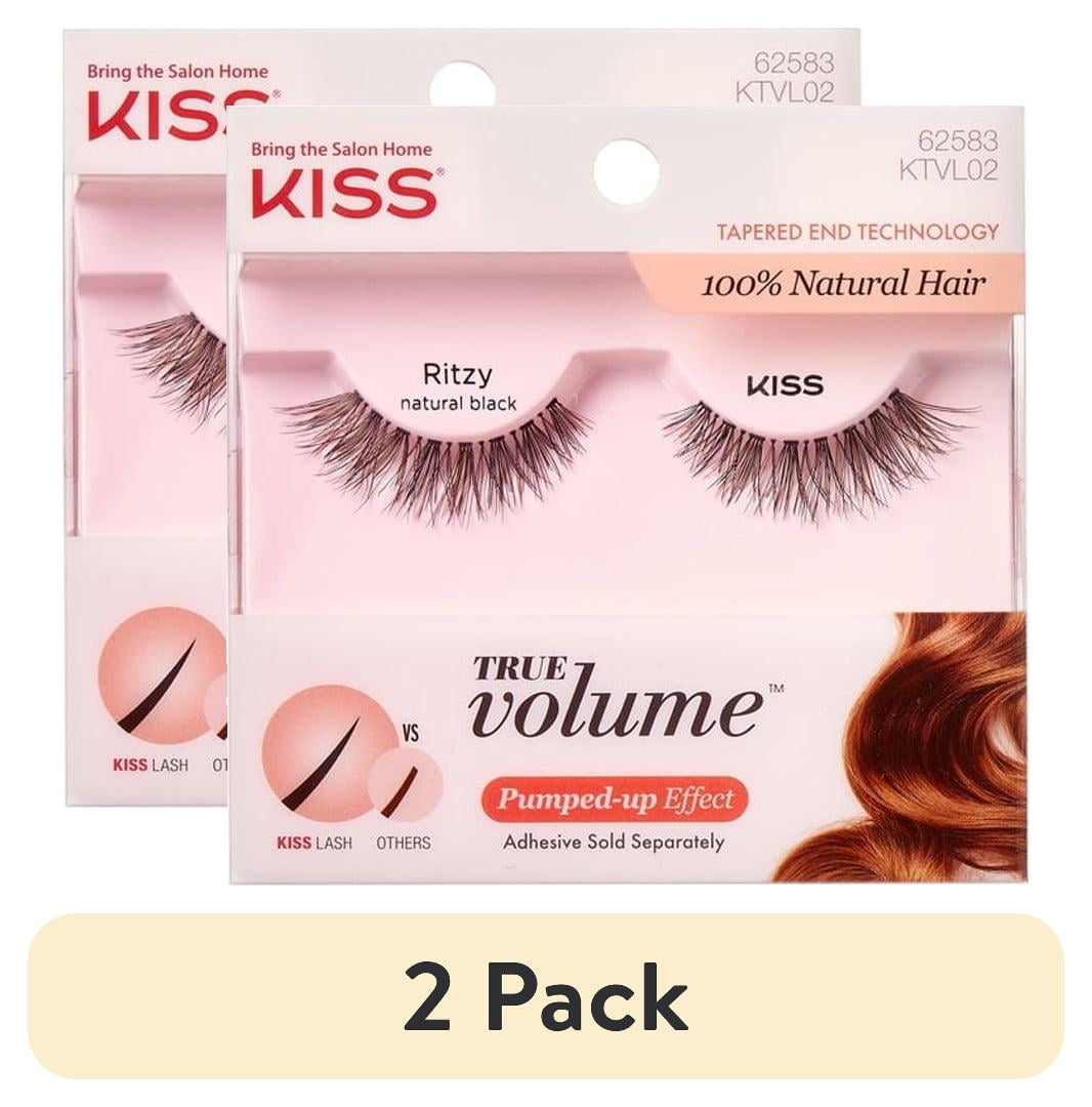 KISS True Volume, False Eyelashes, Ritzy, 14 mm, Black, 1