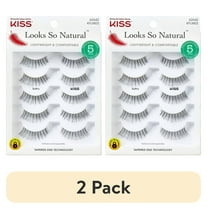 (2 pack) KISS Looks So Natural False Eyelashes Multipack, 'Sultry', 12mm, 5 Pairs Strip Lashes