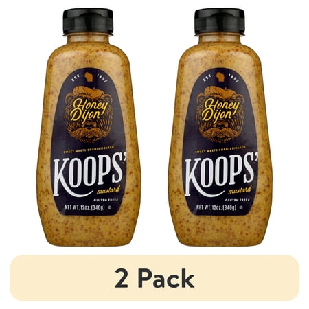 (2 pack) KOOPS' Mustard Honey Dijon, 12 oz