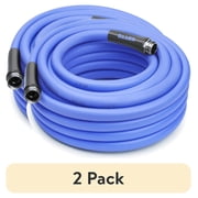 (2 pack) Kotto Heavy Duty 100ft Garden Hose, 5/8" All-Weather Water Hose with Crush-Resistant Brass Fittings, 600 PSI Burst Proof, Kink & Leak Resistant, Blue
