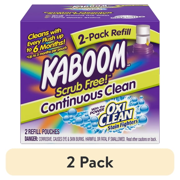 (2 pack) Kaboom Scrub Free! Continuous Clean Toilet Cleaning Refill 2 Pack