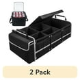 thumbnail image 1 of (2 pack) Kailwokk Trunk Organizer for SUV, Collapsible Multi Compartment Car Organizer with Leakproof Insulated Bag for Car Accessories for Women Men, 1 of 7