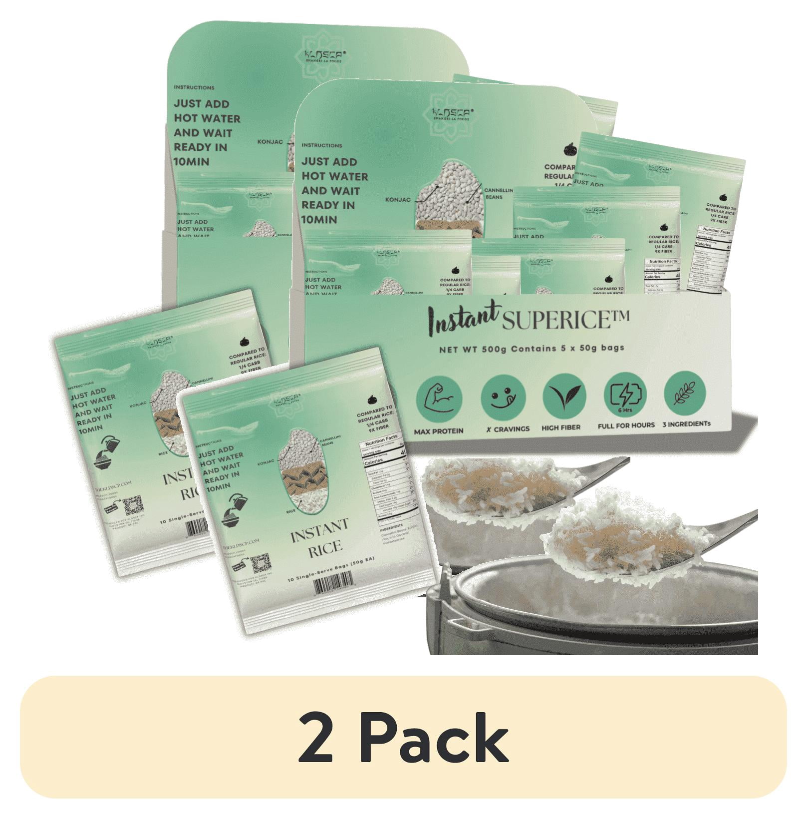 (2 pack) (10pk) Low-Carb High-Protein High-Fiber Shirataki Konjac Rice, 18 oz