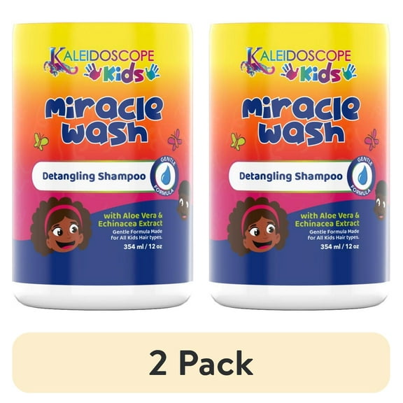 (2 pack) Kaleidoscope Kids Miracle Wash Detangling Shampoo 12 oz