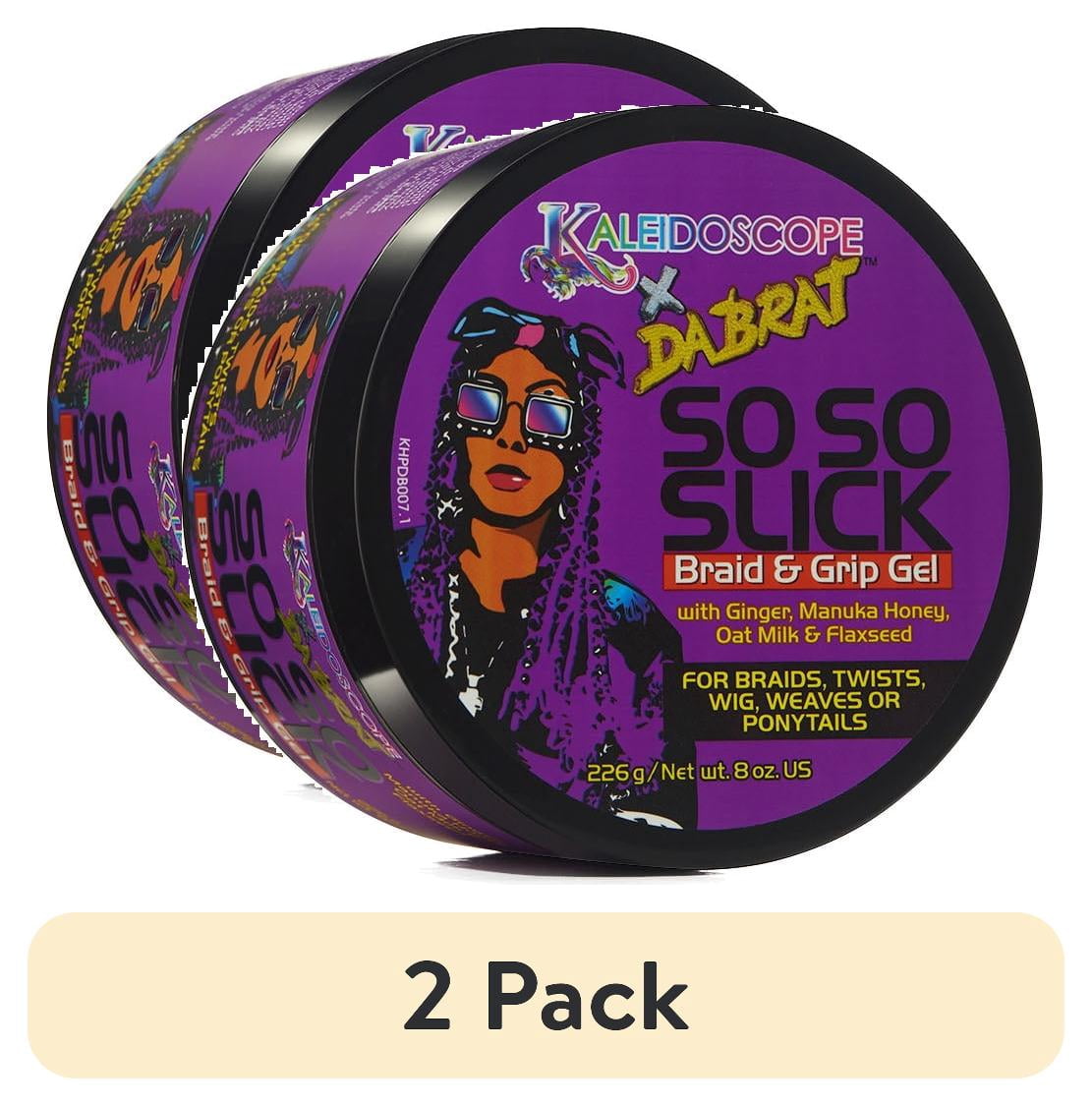 2 pack) Kaleidoscope x Da Brat So so Slick Braid & Grip Gel, 8oz