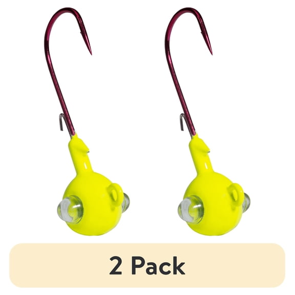 (1 pack) Kalin's Google Eye Rattlin Fishing Soft Plastics Lure Jig Chartreuse 1/8 oz. 3 Pack