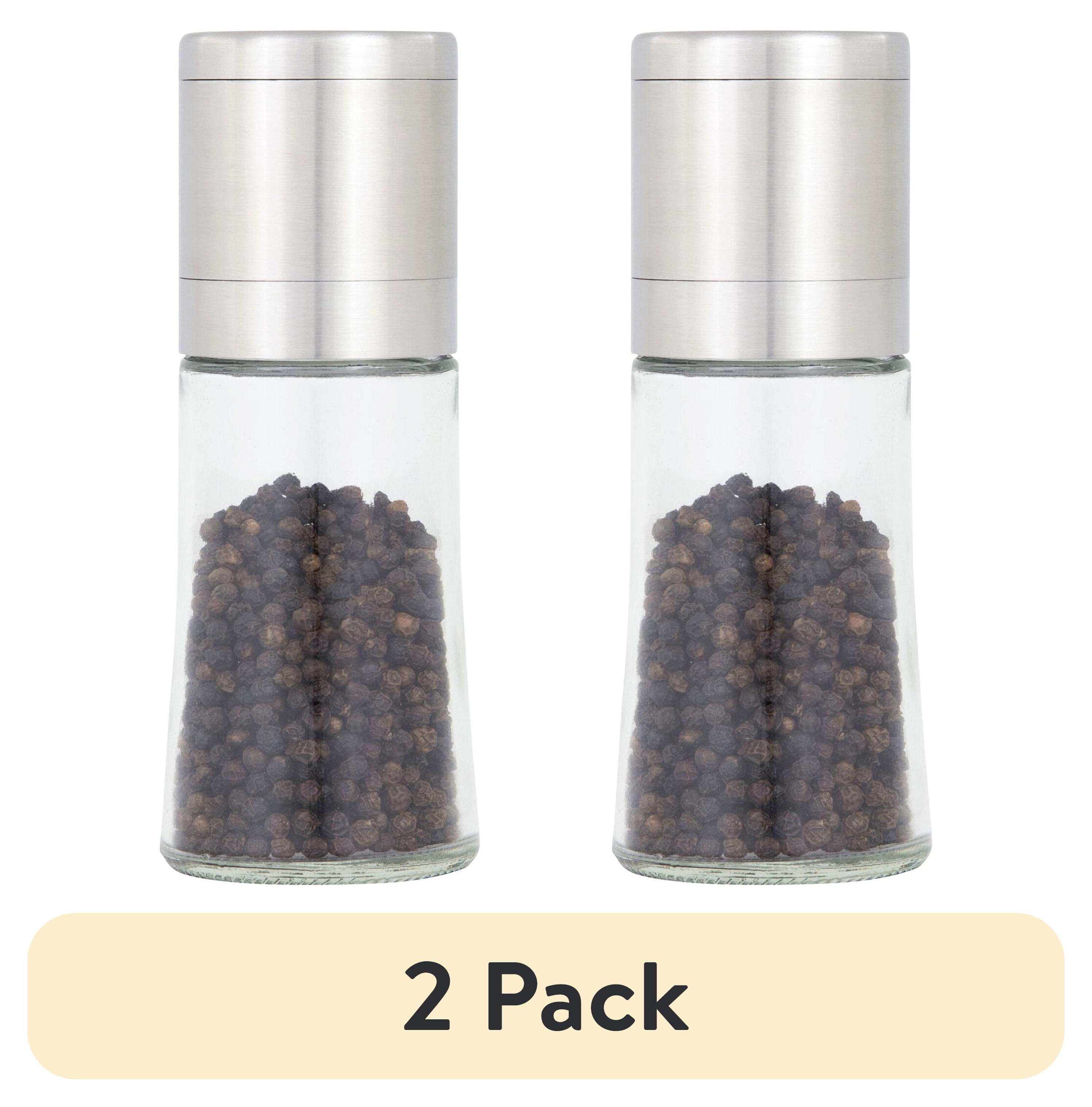 Elite Stainless Steel and Glass Salt and Pepper Grinder Set