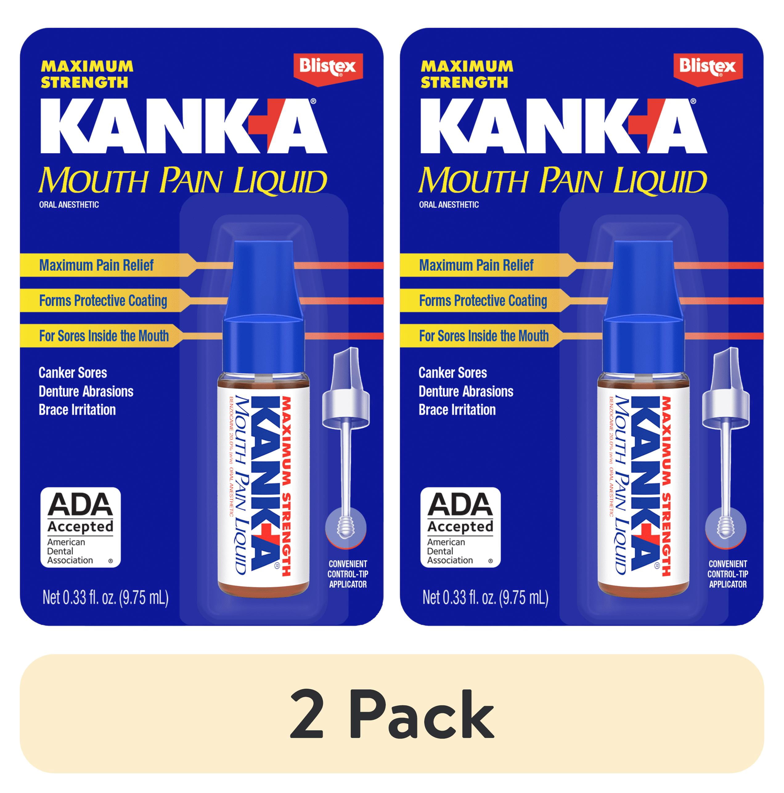 (2 pack) Kank-A Oral Pain Relief Liquid 1 Count 0.33 oz