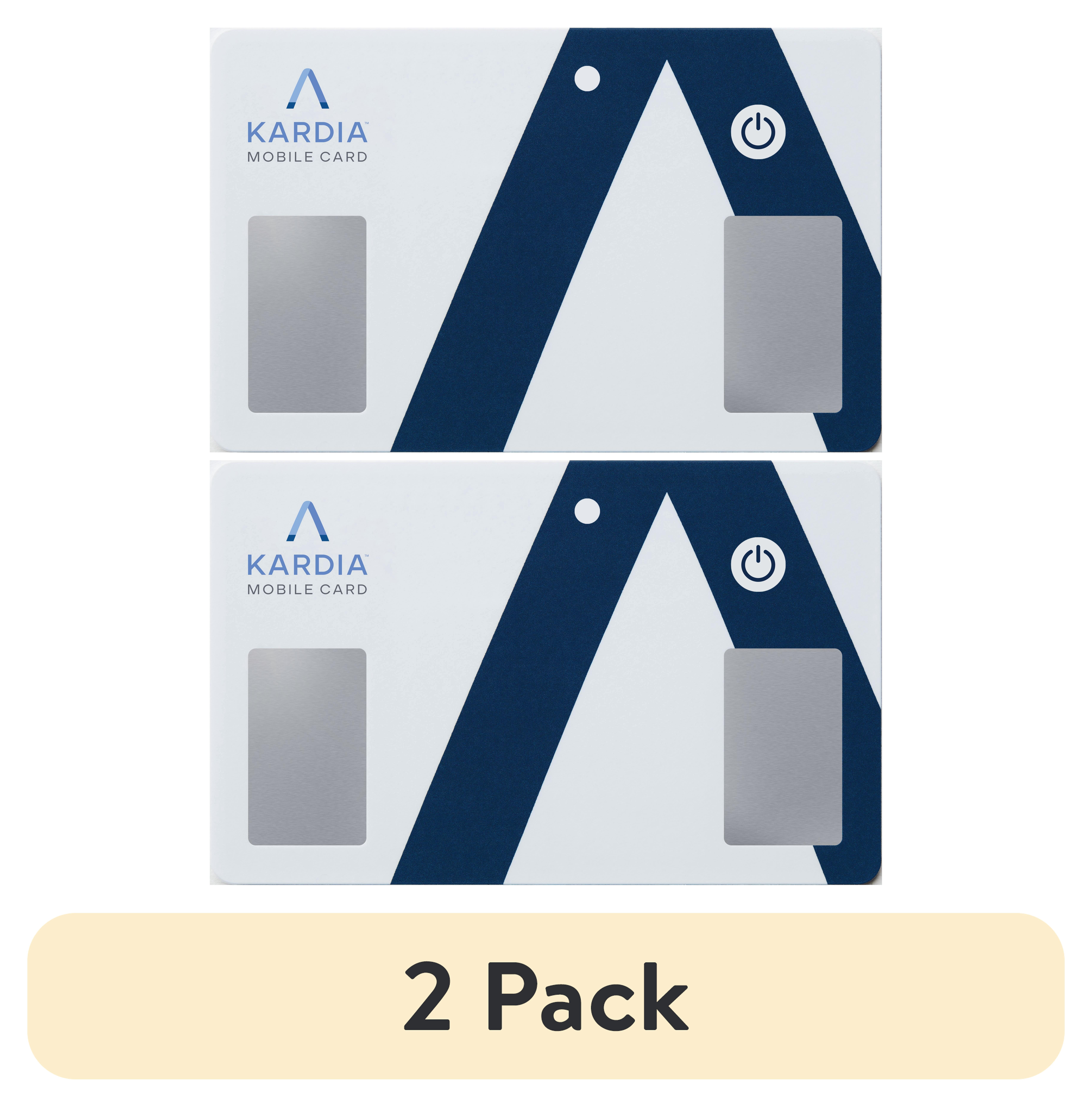 (2 pack) KardiaMobile Card Credit-Card Sized Portable FDA-Cleared EKG Heart Monitor