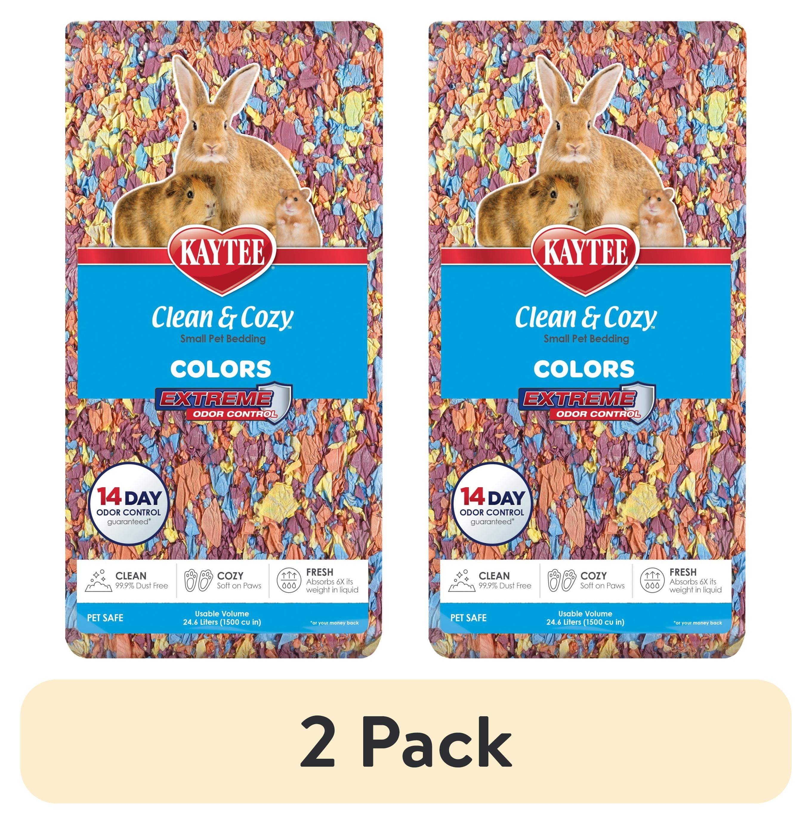 (2 pack) Kaytee Clean & Cozy Colors Bedding, Kaleidoscope, 24.6 Liters