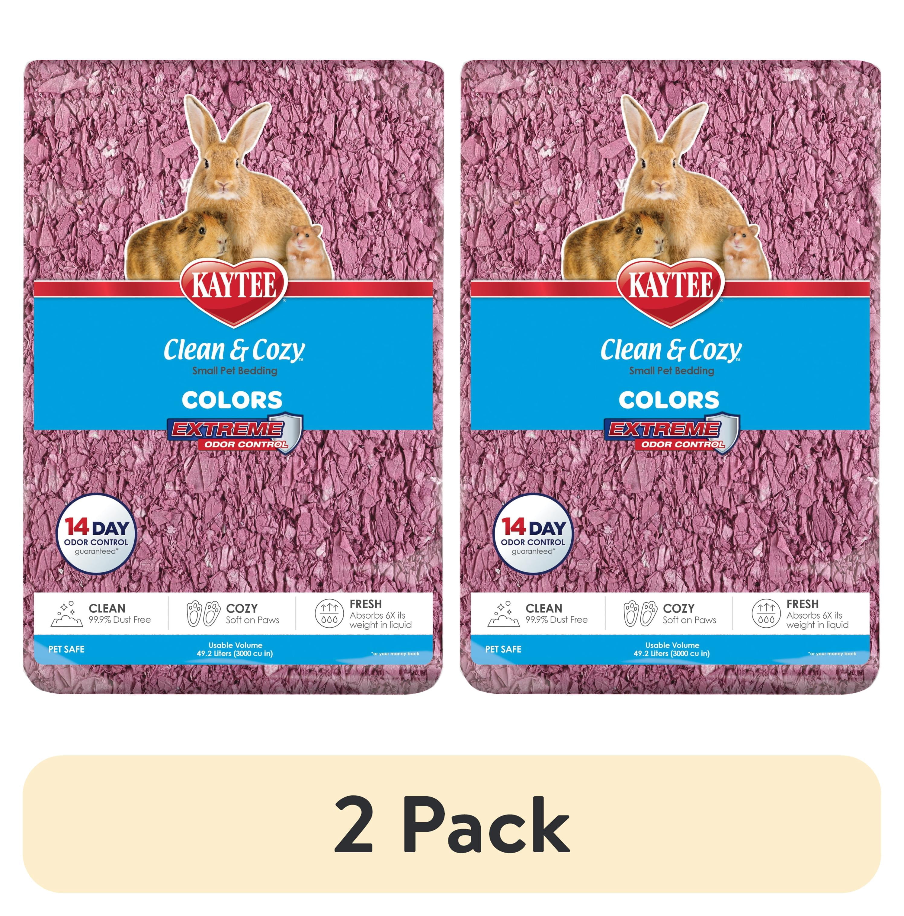 (2 pack) Kaytee Clean & Cozy Colors Bedding Plum 49.2 Liters