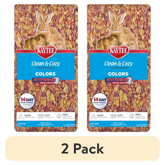 (2 pack) Kaytee Clean & Cozy Colors Bedding Sunset 24.6 Liters
