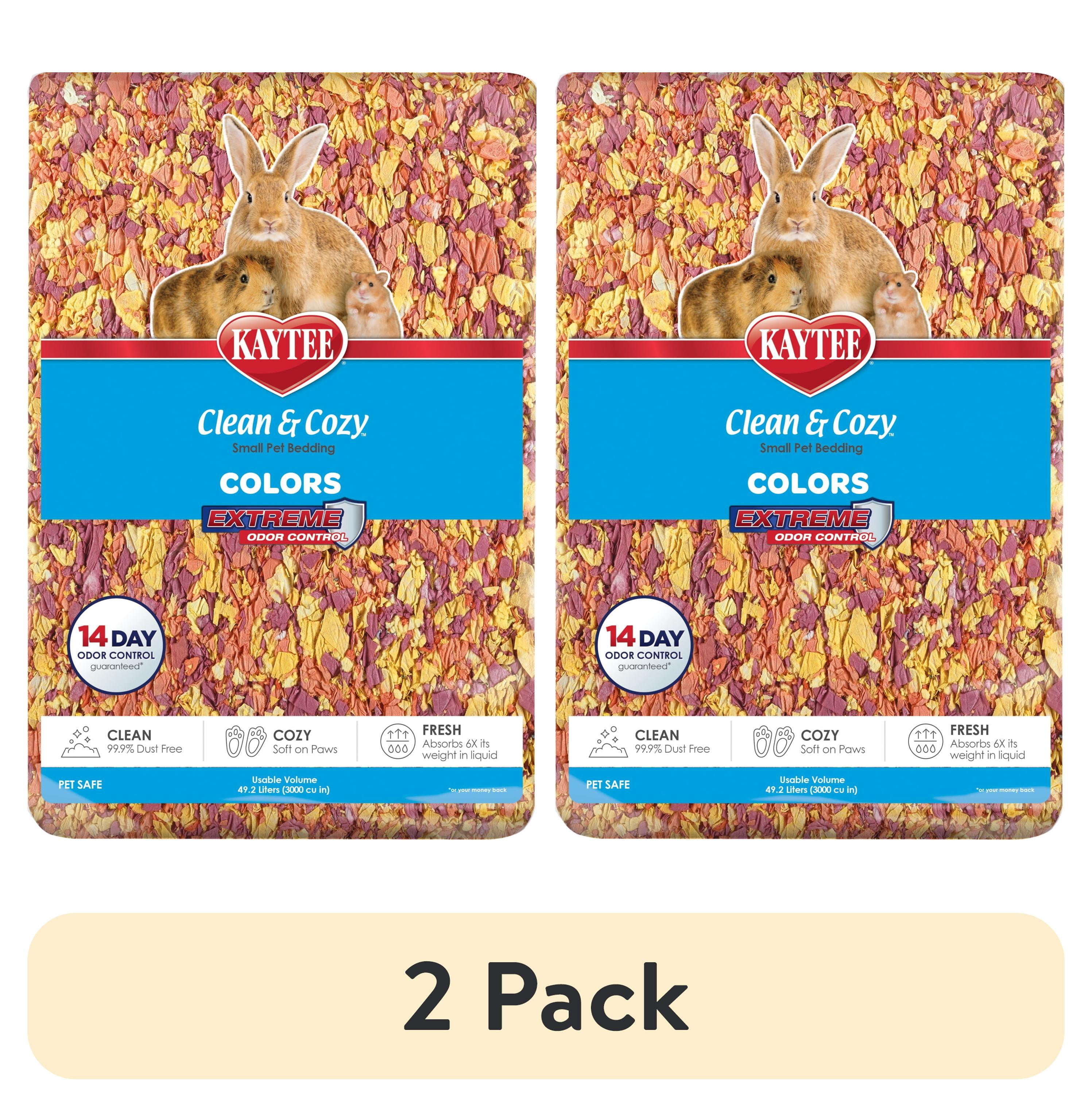 (2 pack) Kaytee Clean & Cozy Colors Bedding Sunset 49.2 Liters