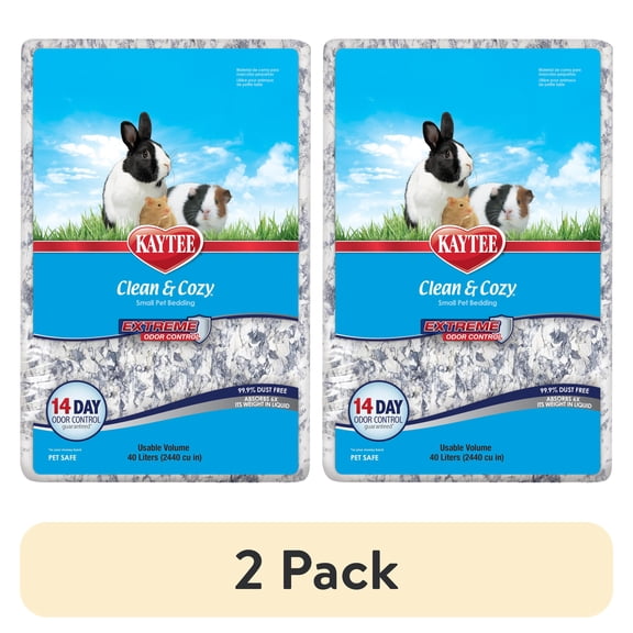 (2 pack) Kaytee Clean & Cozy Extreme Odor Control Bedding 40 Liters
