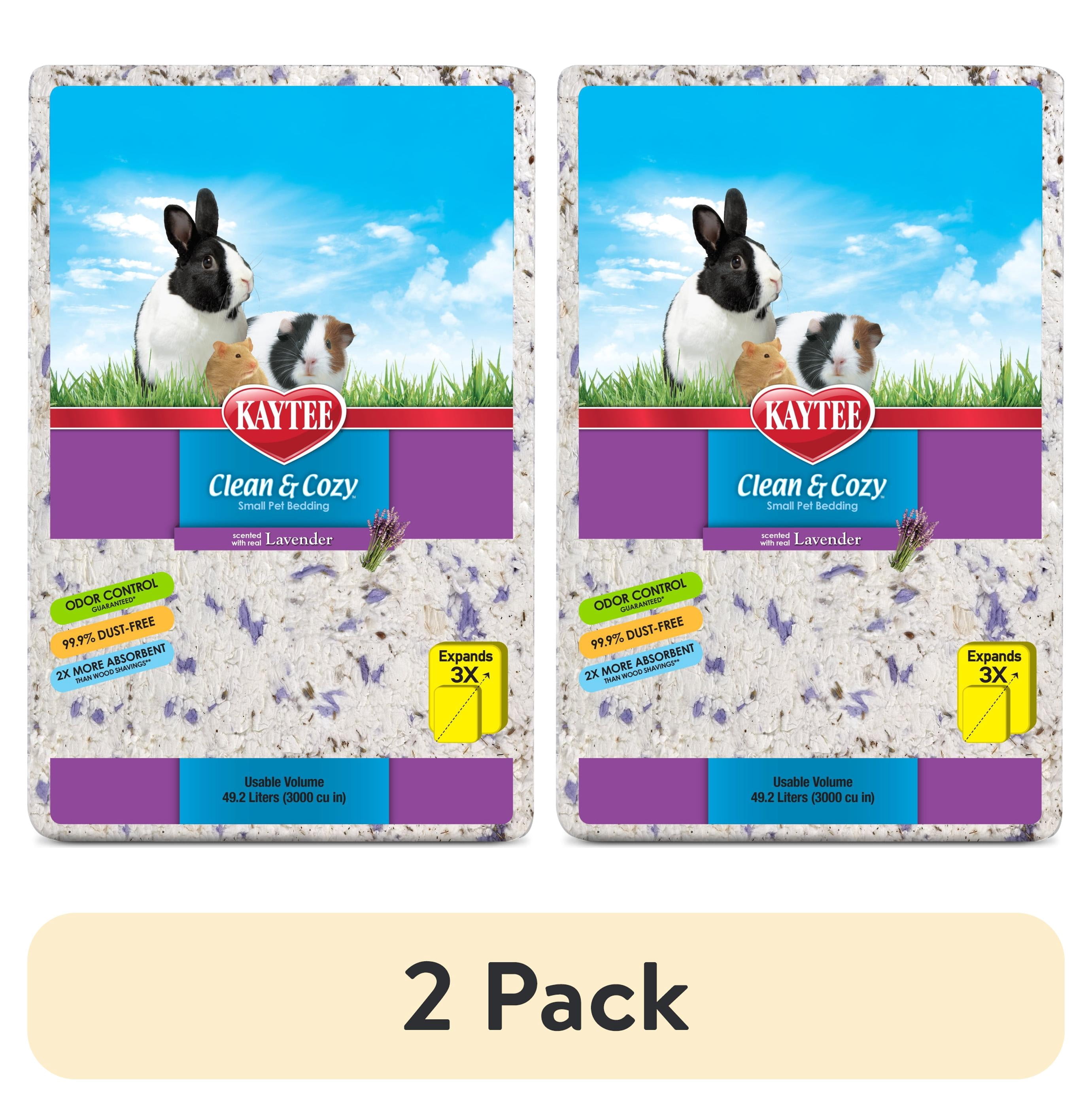 (2 pack) Kaytee Clean & Cozy Paper Bedding with Lavender 49.2 Liters