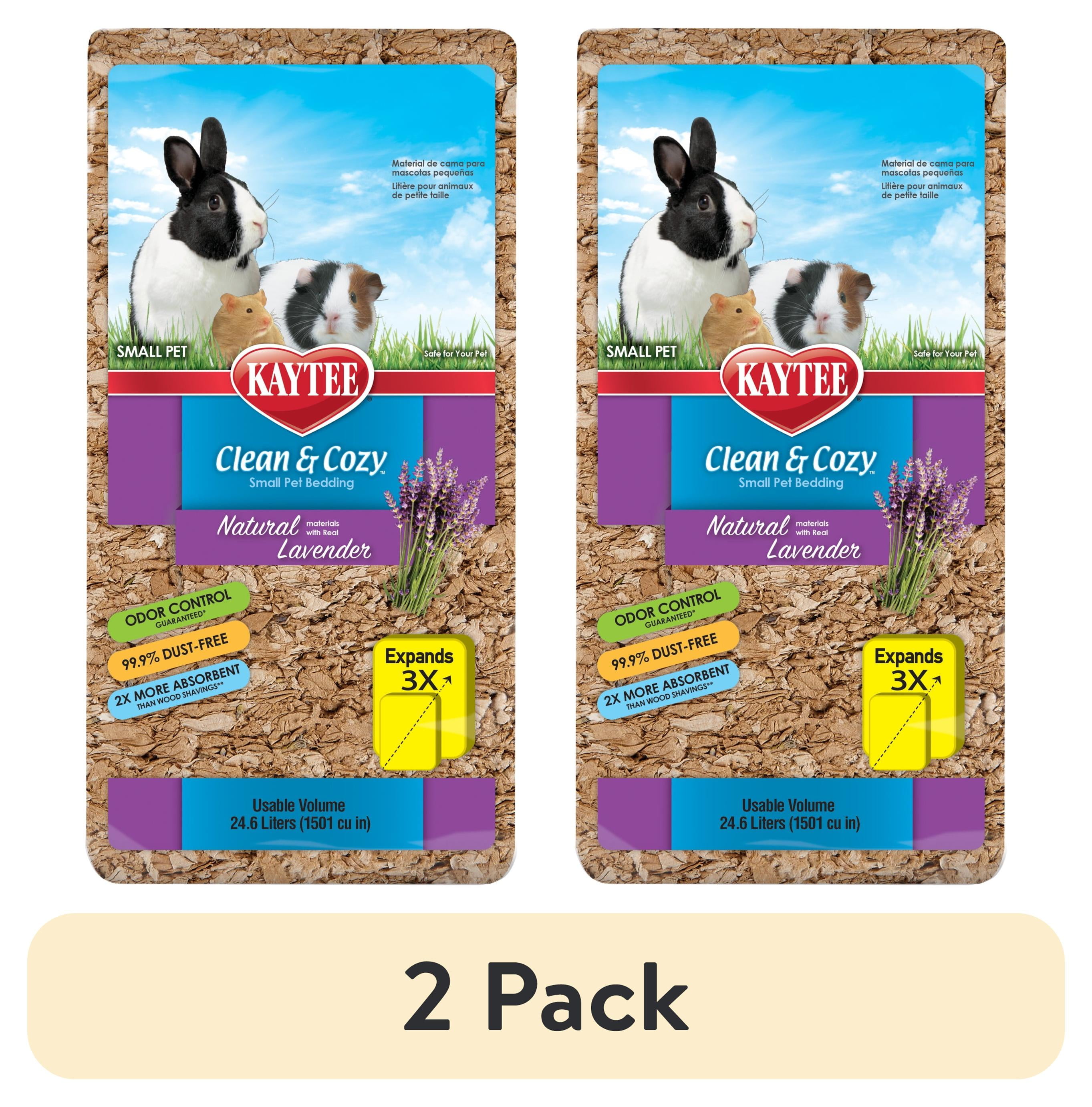 (2 pack) Kaytee Clean & Cozy Natural Bedding with Lavender, for Rabbits, Hamsters & More, 24.6L