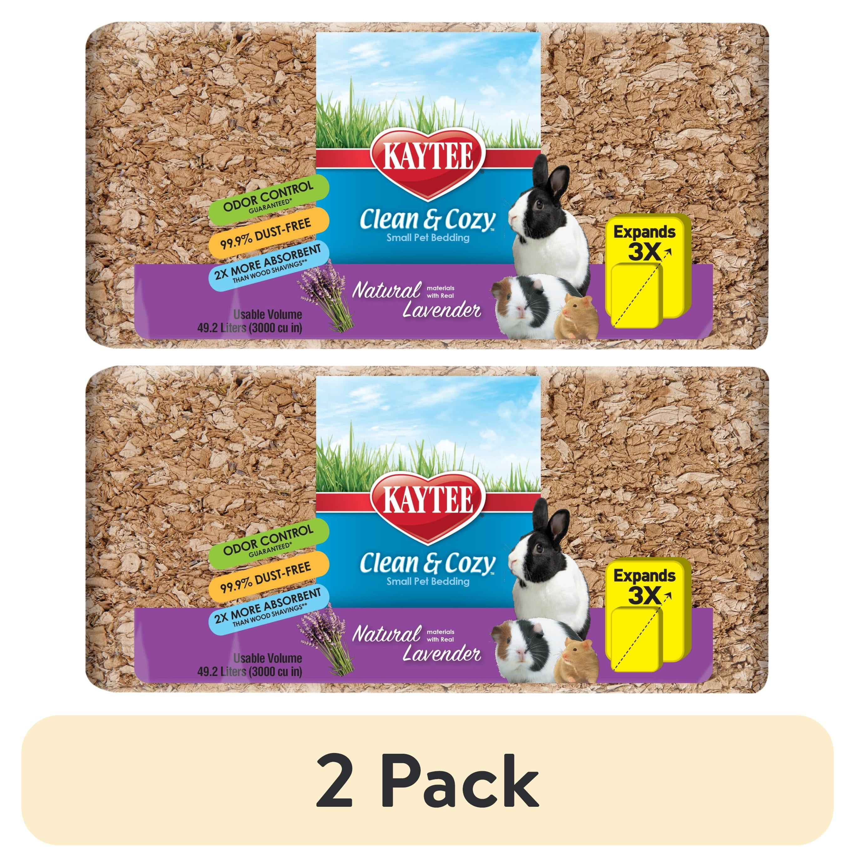 (2 pack) Kaytee Clean & Cozy Natural Bedding with Lavender for Rabbits, Hamsters & More, 49.2L