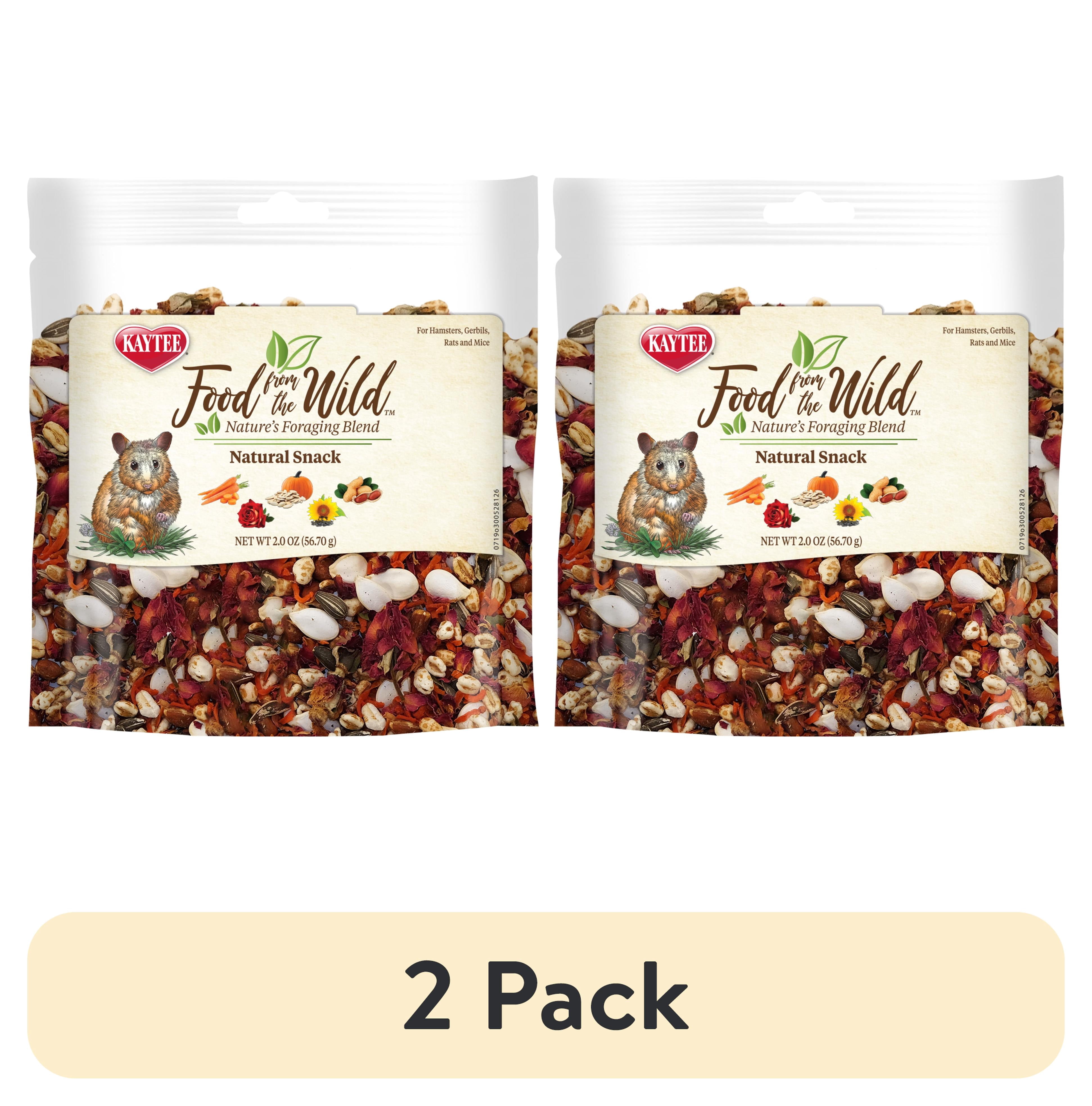 (2 pack) Kaytee Food From the Wild Natural Snack, Treat for Hamsters and Gerbils, 2 Ounces